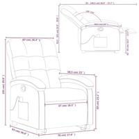 Sta-op-massagestoel verstelbaar stof donkerbruin - thumbnail