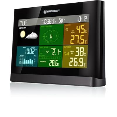 BRESSER 5-in-1 Comfort Weercenter met Kleurendisplay (zwart)