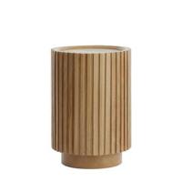 Light & Living Ronde Bijzettafel 'Kiyose' Mangohout, 33cm, kleur Naturel - thumbnail