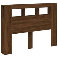 Hoofdeinde met LED 140x18,5x103,5 cm bewerkt hout bruineiken - thumbnail