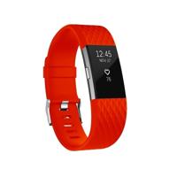 Diamond patroon verstelbare sport polsband voor FITBIT charge 2 (koraal rood) - thumbnail