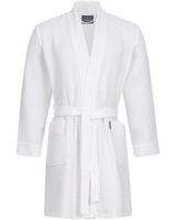 Morgenstern Morgenstern badjas Sascha Kimono wafelstof kort 100cm Wit XXL - thumbnail