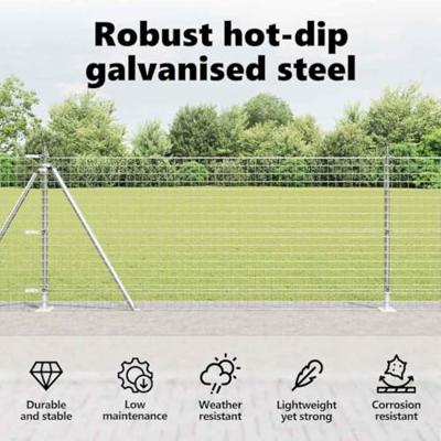 VidaXL Afrasteringspaal 7 pcs zilver staal