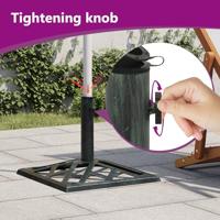 VidaXL Parasolvoet 44x44x31 cm gietijzer groen - thumbnail