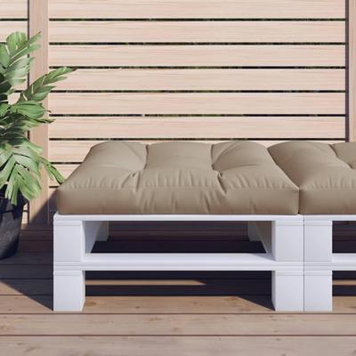VidaXL Palletkussen 70x70x12 cm stof taupe VidaXL Palletkussen 70x70x12 cm stof taupe