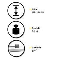 Stabila 18194 Wind-up statief Hoogte (max.)=220 cm - thumbnail