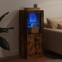 Dressoir met LED-verlichting 41x37x100 cm gerookt eikenkleurig - thumbnail