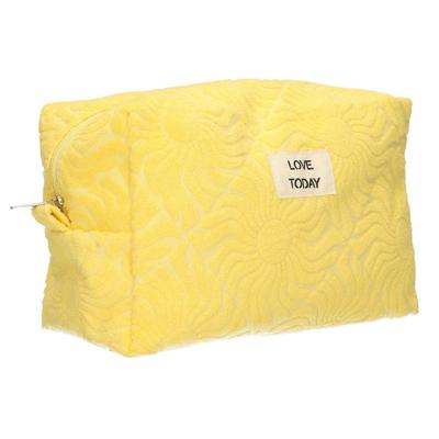 Traveller Toilettas badstof sunny geel 21,5cm x 19cm