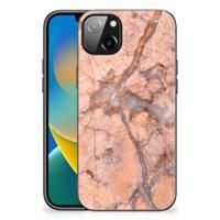 iPhone 14 Plus Marmeren Print Telefoonhoesje Marmer Oranje - thumbnail