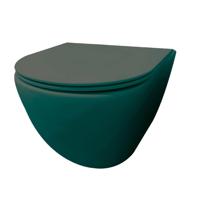 Best Design Wandcloset Morrano Rimfree Blinde Bevestiging incl Zitting Mat Groen - thumbnail