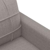 3-delige Loungeset met kussens stof taupe - thumbnail