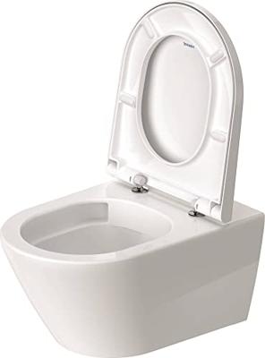 Toilet Duravit D-Neo Wand Set Rimless Diepspoel 54 cm Durafix Hoogglans Wit Duravit