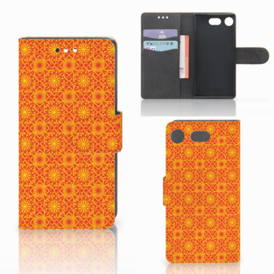 Sony Xperia XZ1 Compact Telefoon Hoesje Batik Oranje Sony Xperia XZ1 Compact Telefoon Hoesje Batik Oranje