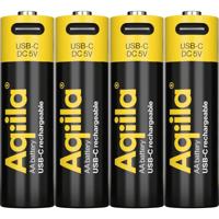 Aqiila AA USB-C Rechargable Battery 1.5V 2000mAh Li-Ion (4x) - thumbnail