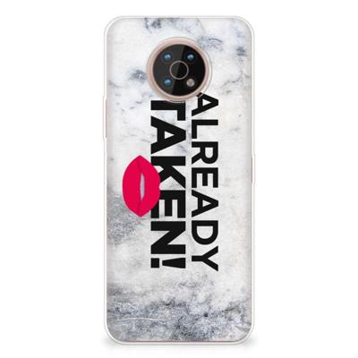 Nokia G50 | Siliconen hoesje | met naam Already Taken White