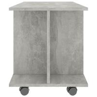 Tv-meubel met wieltjes 80x40x45 cm bewerkt hout betongrijs - thumbnail
