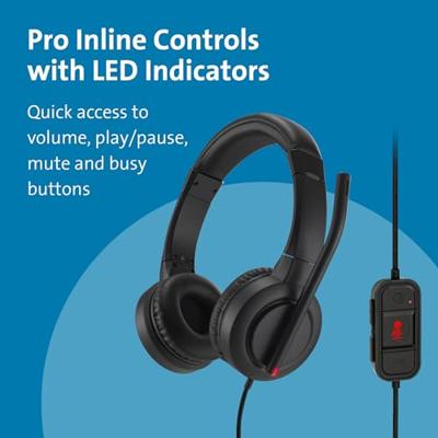 Kensington Over Ear headset Kabel Zwart Noise Cancelling Headset Computer Kensington Over Ear headset Kabel Zwart Noise Cancelling Headset Computer