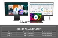 Conceptronic DONN14G notebook dock & poortreplicator Bedraad USB 3.2 Gen 1 (3.1 Gen 1) Type-C Grijs - thumbnail