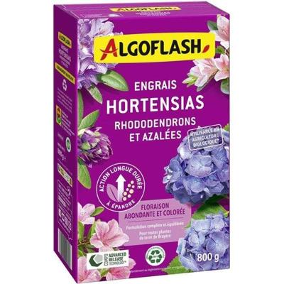 Zuurminnende meststof - ALGOFLASH - Hortensia's, rododendrons en azalea's - 800 g - UAB
