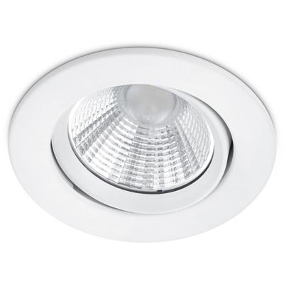 LED Inbouwspot Rond 5W Dimbaar Warm Wit 3000K Mat Wit Ø80mm