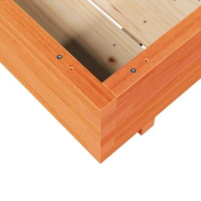 VidaXL Plantenbak 90x90x26,5 cm massief grenenhout wasbruin