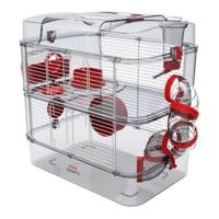 ZOLUX Kooi op 2 verdiepingen voor hamsters, muizen en gerbils - Rody3 duo - L 41 xd 27 xh 40,5 cm - Grenadine - thumbnail