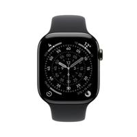 Apple Watch Series 11 GPS + Cellular - 46 mm - Slate Titanium kast - Zwarte sportband - M/L - thumbnail