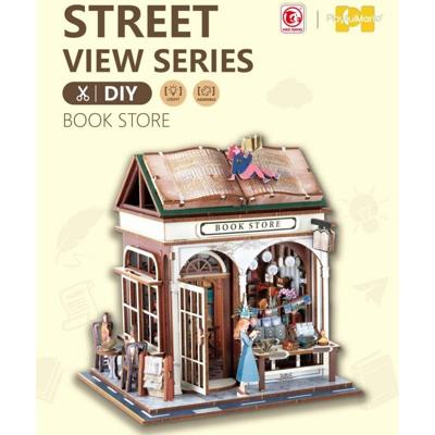 PlayfulMario Boekenwinkel - Bookstore met verlichting 148 onderdelen Modelbouw Creatief & Educatief