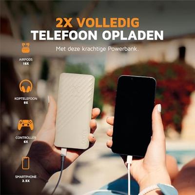 Xtorm Go2 Power Pack 10000 mAh Powerbank Beige - thumbnail
