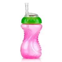 NUBY 3-pack lekvrije bekers met flexibele rietjes - Meisjes - thumbnail