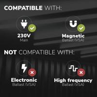 Set van 5 LED TL Buizen 60cm - T8 G13 fitting - 6000K - 9W 990lm (110lm/W) - Flikkervrij - Vervangt 18 Watt (18W/860) - Incl. Starter - thumbnail
