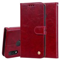 Business stijl olie Wax textuur horizontale Flip lederen case voor Huawei Nova 3 met houder & kaartsleuven & portemonnee (rood) - thumbnail