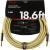 Fender Deluxe Cables instrumentkabel 5.5m geel tweed recht - thumbnail