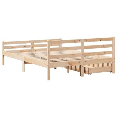 Bedframe zonder matras massief grenenhout 140x190 cm