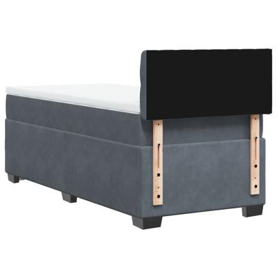 Boxspring met matras fluweel donkergrijs 120x200 cm