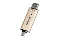Transcend JetFlash 930C USB-stick 512 GB Goud TS512GJF930C USB-A 3.2 Gen 1, USB-C - thumbnail