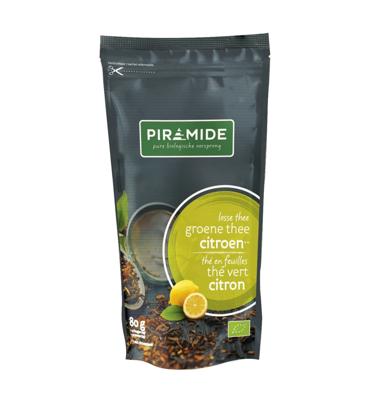 Piramide Groene thee citroen bio 80 Gram