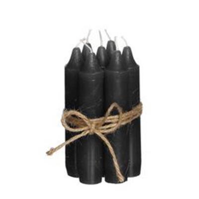 Diner kaarsen set 7 stuks H. 11 cm zwart Hortus - Hortus