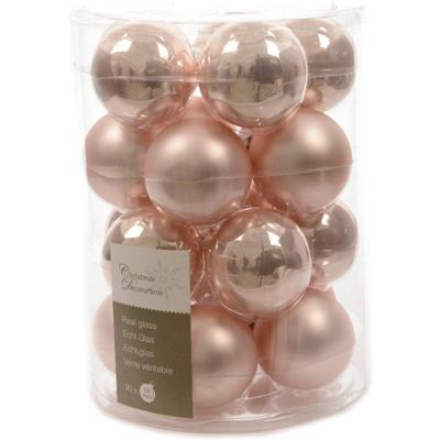 Kerstballen Glas Ø6cm Poederroze 20st Kerstballen Glas Ø6cm Poederroze 20st
