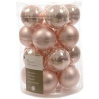 20 kerstballen poeder roze emaille 60 mm KSD - Ksd - thumbnail