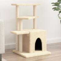VidaXL Kattenmeubel met sisal krabpalen 83,5 cm crèmekleurig - thumbnail