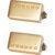 Gibson Custombucker Matched Set Double Black Gold Covers set van 2 humbucker elementen Gibson Custombucker Matched Set Double Black Gold Covers set van 2 humbucker elementen