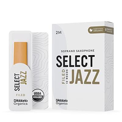 D'Addario Woodwinds ORSF10SSX2M Organic Select Jazz Sopraansaxofoonriet, 2 Medium, 10-pack