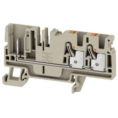 Weidmüller 2540070000 Doorgangsserieklem 6.1 mm Push-In-klem, Steekaansluiting Beige 50 stuk(s)