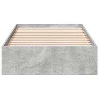 Bedframe met lades bewerkt hout betongrijs 100x200 cm - thumbnail