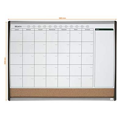 Nobo combibord, kurk en magnetische whiteboard maandplanner, ft 58,5 x 43 cm Nobo combibord, kurk en magnetische whiteboard maandplanner, ft 58,5 x 43 cm