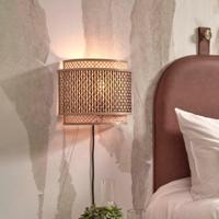 GOOD&MOJO Wandlamp 'Bhutan' Bamboe, 27 x 32cm, kleur Naturel/Zwart - thumbnail