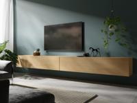 Tv-meubel KINGSTON 2 klapdeuren 280 cm eik - thumbnail