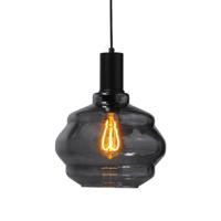 Masterlight Hanglamp zwartPorto met Ball smoke glas - Ø 24cm - 2710-05-05-3 - thumbnail