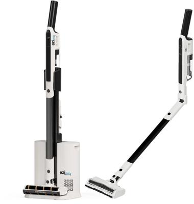 Draadloze steelstofzuiger - EZICLEAN Cyclomax R15 station - 20000 Pa - 30 min - 2,2 L - Wit / Zwart